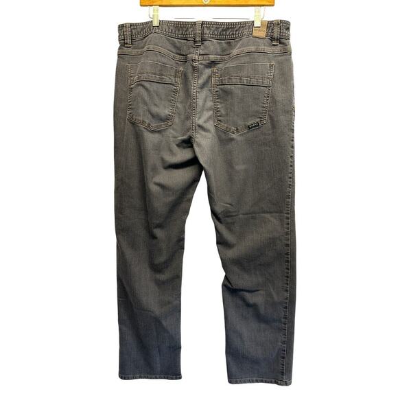 Prana Men Grey Black Hiking Jeans Breathe Slim Fit Size 38 32 - Picture 8 of 11